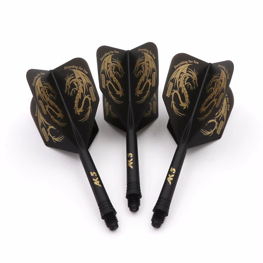 AK5 Integrated Dart Shaft Dart Flights Big Wing Shape-Size M-28Mm