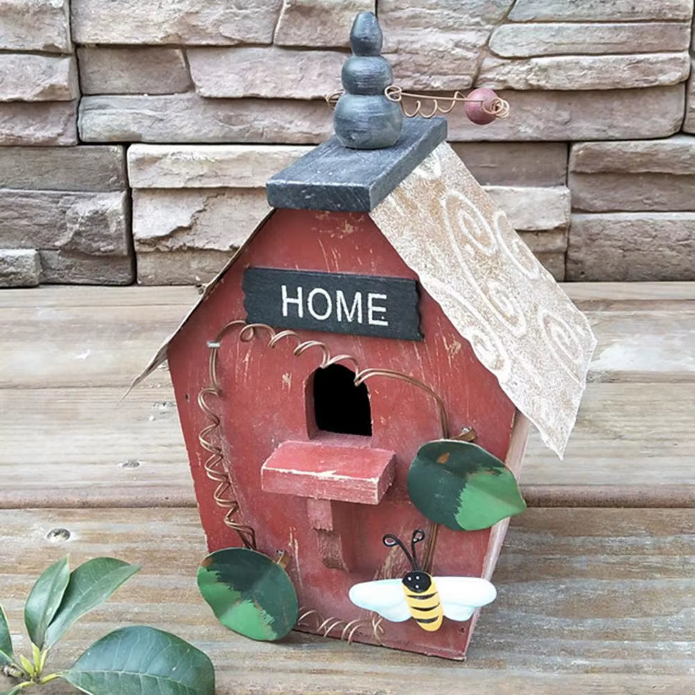 2021 New Style Bird House Birdcage Painting Outdoor Garden Hanging Cottage Feeder Nest Crafts Garden Supplies Products