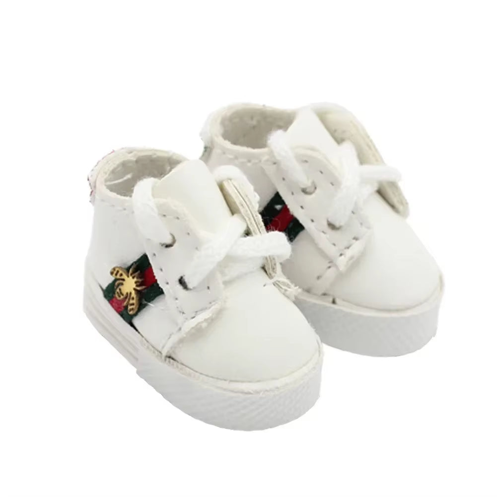 Labubu Dolls Sports Shoes 4X1.8Cm Multiple Styles DIY for Labubu Doll Leather Cloth Shoes Replacement Dolls Accessories