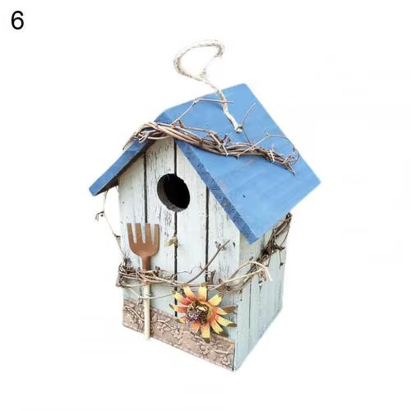 2021 New Style Bird House Birdcage Painting Outdoor Garden Hanging Cottage Feeder Nest Crafts Garden Supplies Products