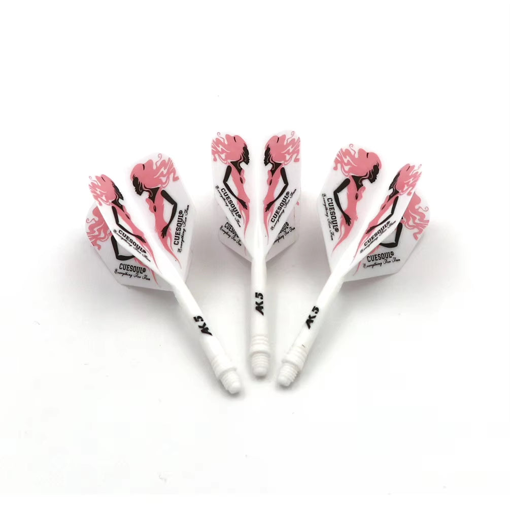 AK5 Integrated Dart Shaft Dart Flights Big Wing Shape-Size M-28Mm