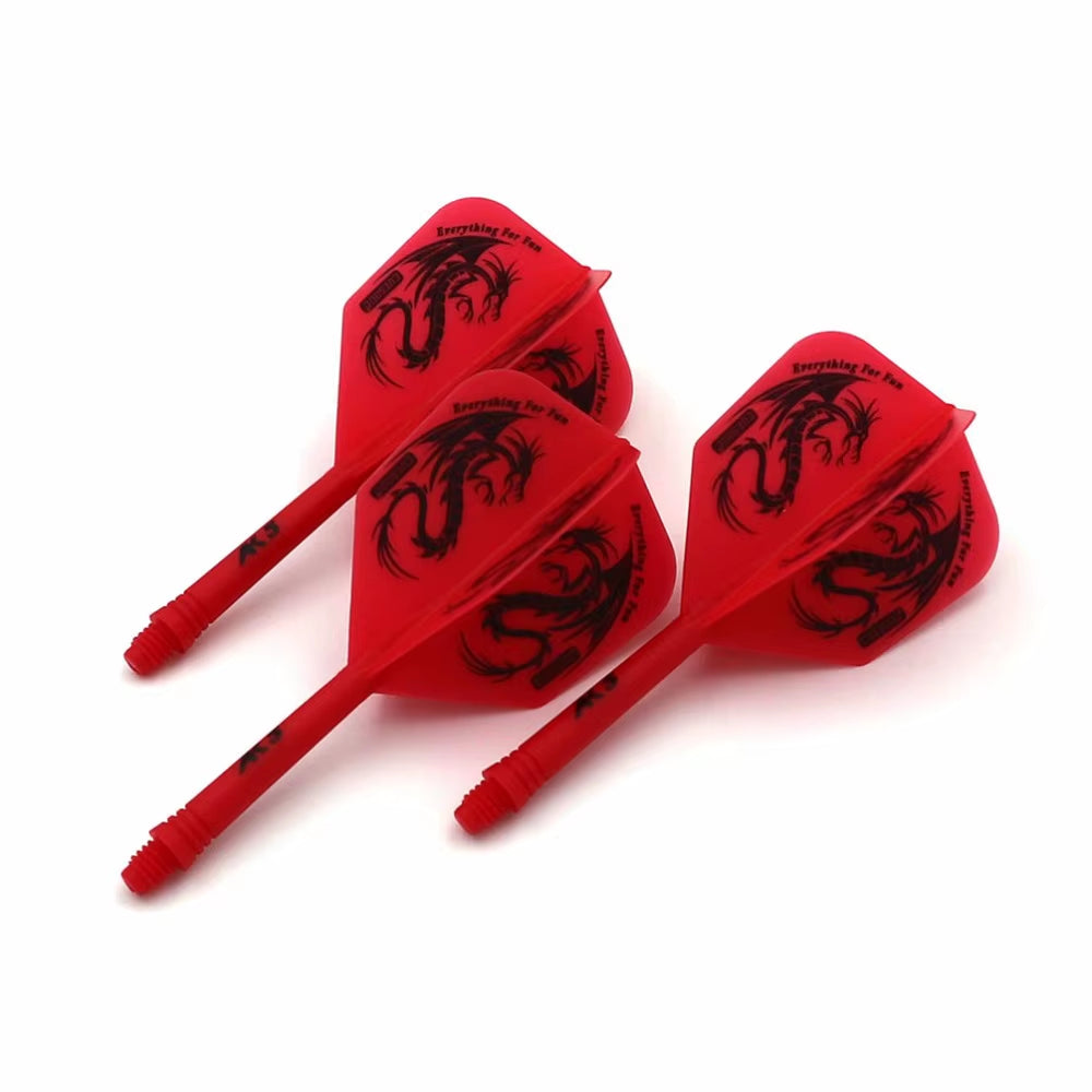 AK5 Integrated Dart Shaft Dart Flights Big Wing Shape-Size M-28Mm