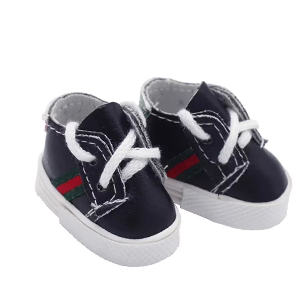 Labubu Dolls Sports Shoes 4X1.8Cm Multiple Styles DIY for Labubu Doll Leather Cloth Shoes Replacement Dolls Accessories
