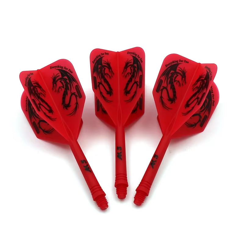 AK5 Integrated Dart Shaft Dart Flights Big Wing Shape-Size M-28Mm