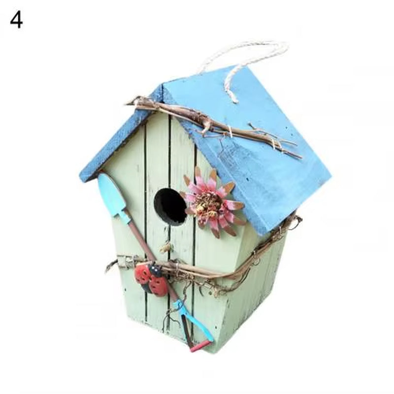 2021 New Style Bird House Birdcage Painting Outdoor Garden Hanging Cottage Feeder Nest Crafts Garden Supplies Products