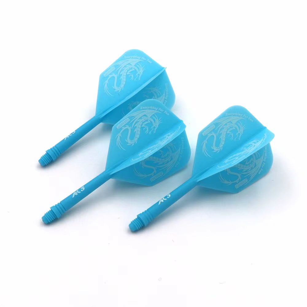 AK5 Integrated Dart Shaft Dart Flights Big Wing Shape-Size M-28Mm