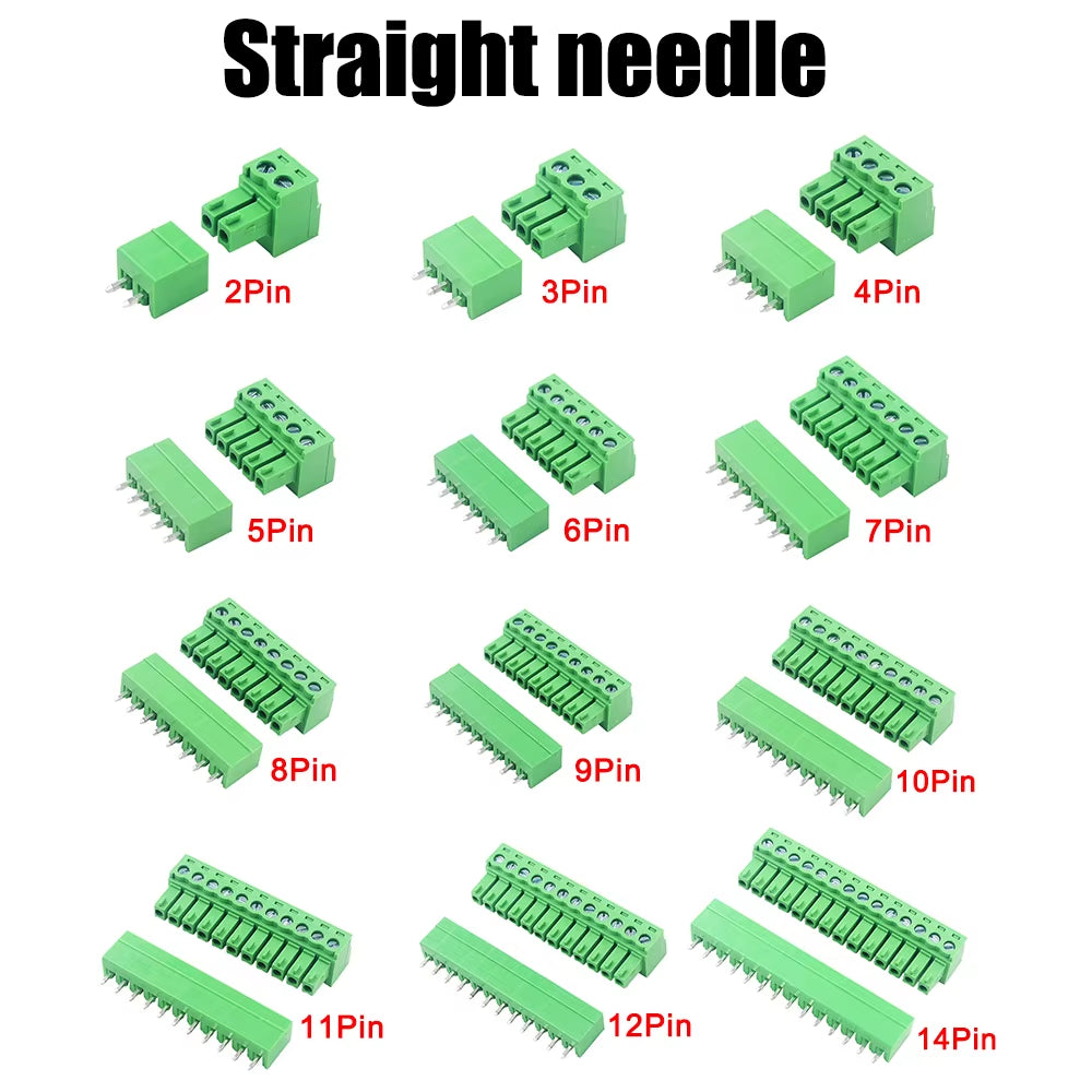 5Pair 15EDG KF2EDG 3.5Mm 3.81Mm 3.96Mm 5.08Mm PCB Screw Terminal Block 2-14Pin Male Plug Female Socket Pin Header Wire Connector