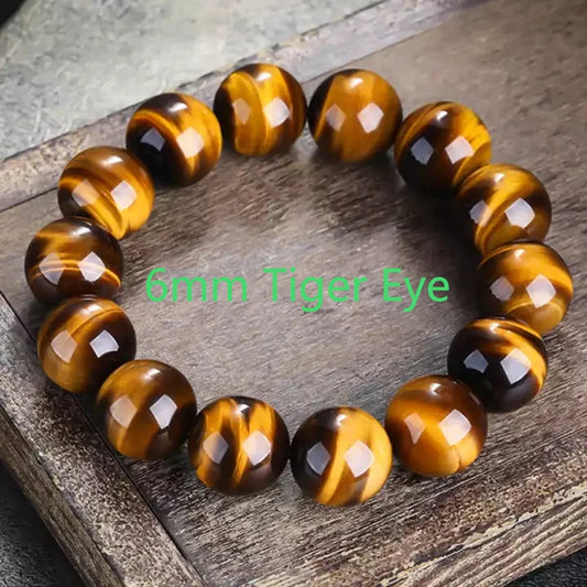 Fashion Tiger Eye Bracelets Men 5A 20Mm Nature Beads Bracelets for Women Natural Stone Braslet for Man Handmade Jewelry Pulseras