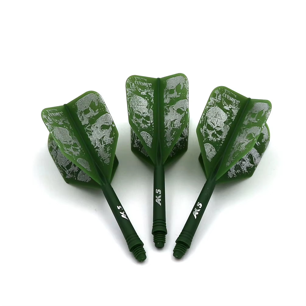 AK5 Integrated Dart Shaft Dart Flights Big Wing Shape-Size M-28Mm