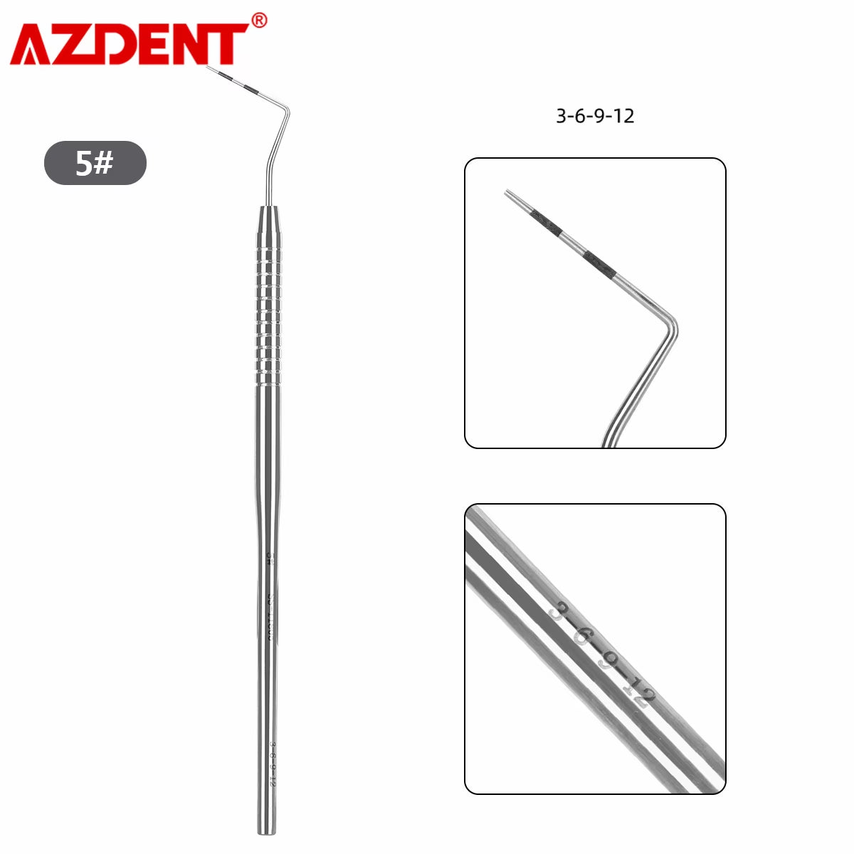 1PC Dental Periodontal Probe with Scale Stainless Steel Instrument Tool Endodontic Equipment Probe 1/2/3/4/5/6/7/8# Length 16Cm