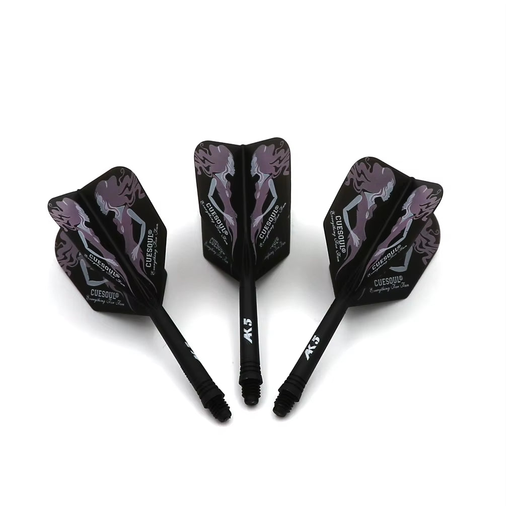 AK5 Integrated Dart Shaft Dart Flights Big Wing Shape-Size M-28Mm