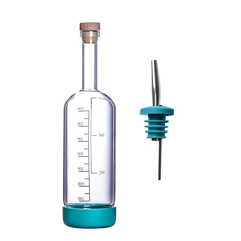 Creative Bubble Wine Bottle/Bar Juice Bottle/Cocktail Bottle/Oil Bottle with Scale Bartender Supplies 800ML 1PCS