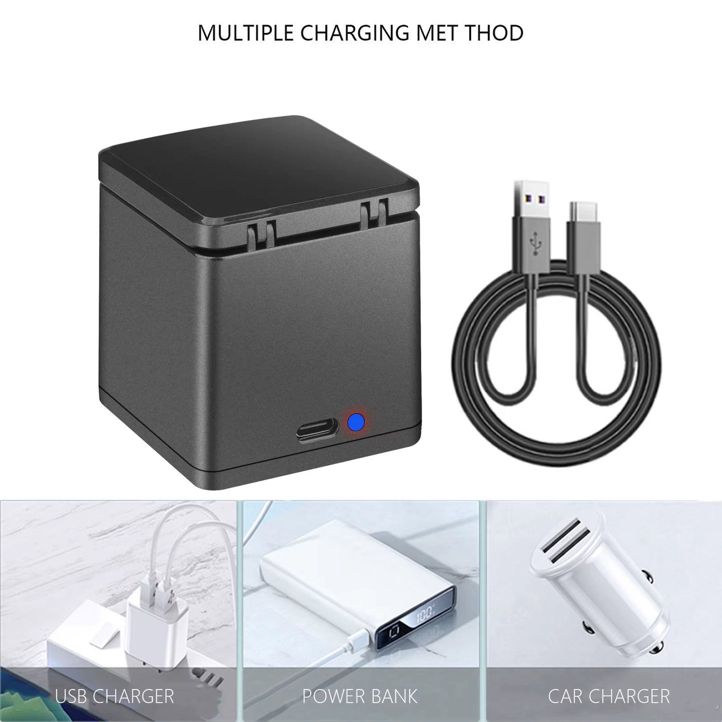 2280Mah for Gopro Hero 13 Battery+3-Slots Box Charger for Gopro Hero 13 Black Camera Accessories
