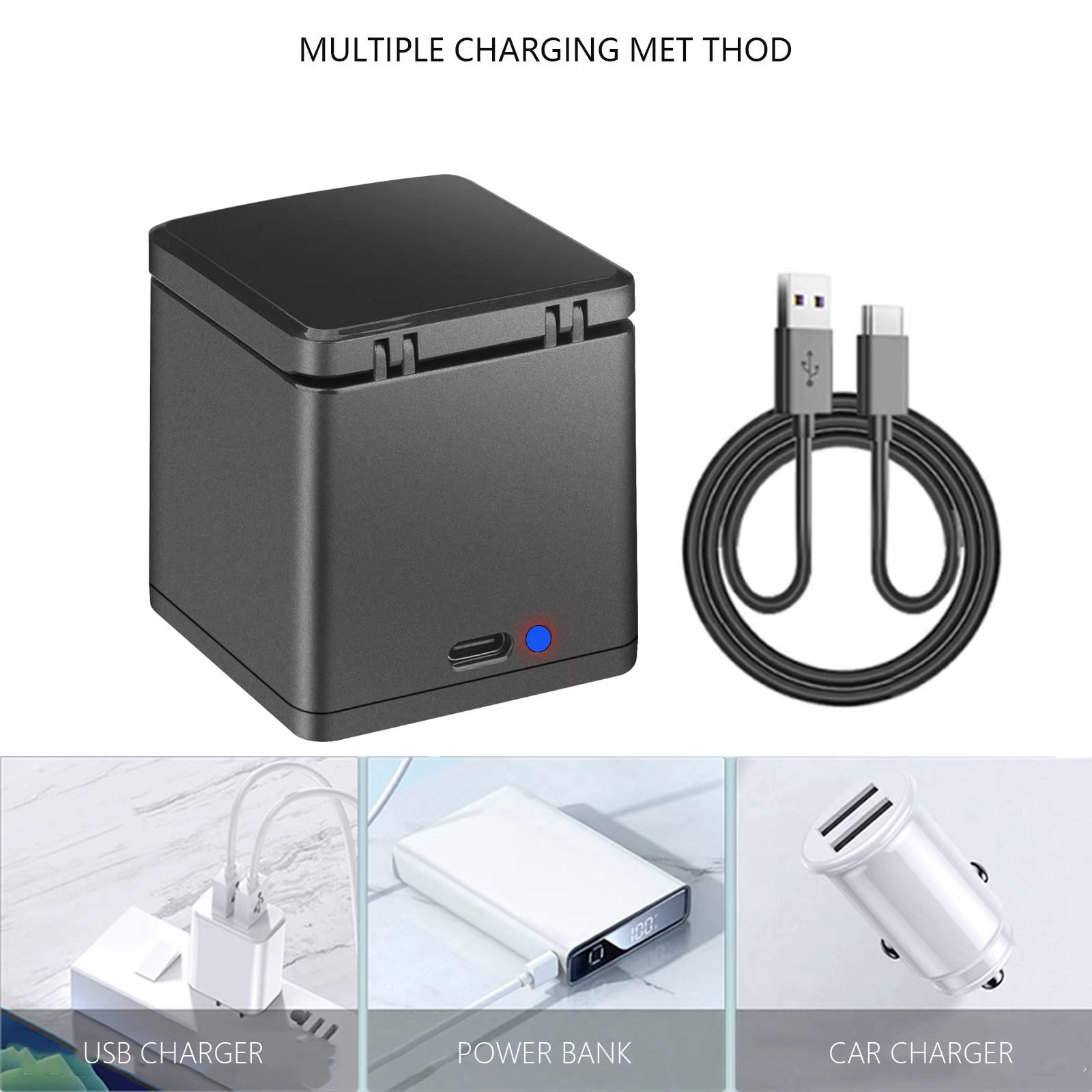 2280Mah for Gopro Hero 13 Battery+3-Slots Box Charger for Gopro Hero 13 Black Camera Accessories