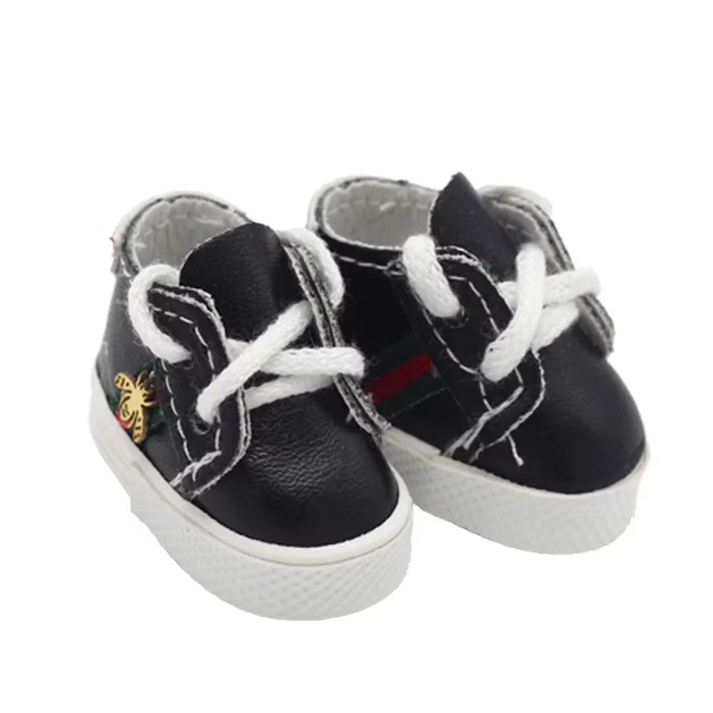 Labubu Dolls Sports Shoes 4X1.8Cm Multiple Styles DIY for Labubu Doll Leather Cloth Shoes Replacement Dolls Accessories