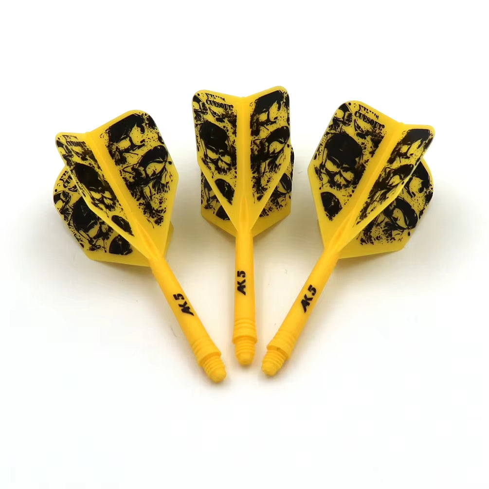 AK5 Integrated Dart Shaft Dart Flights Big Wing Shape-Size M-28Mm