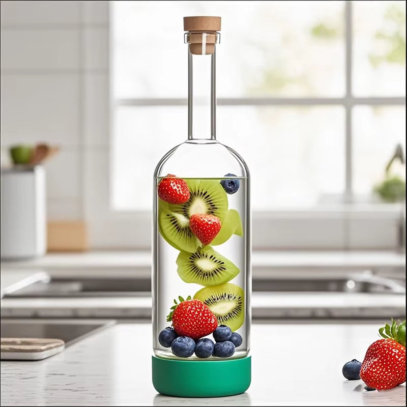 Creative Bubble Wine Bottle/Bar Juice Bottle/Cocktail Bottle/Oil Bottle with Scale Bartender Supplies 800ML 1PCS
