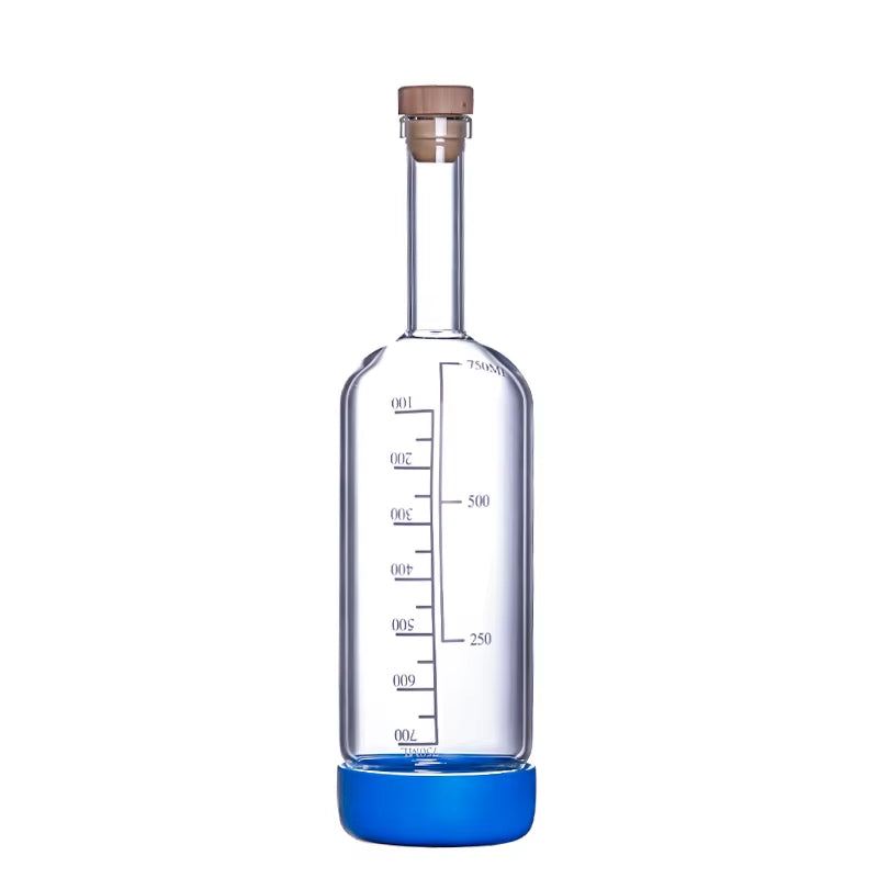 Creative Bubble Wine Bottle/Bar Juice Bottle/Cocktail Bottle/Oil Bottle with Scale Bartender Supplies 800ML 1PCS