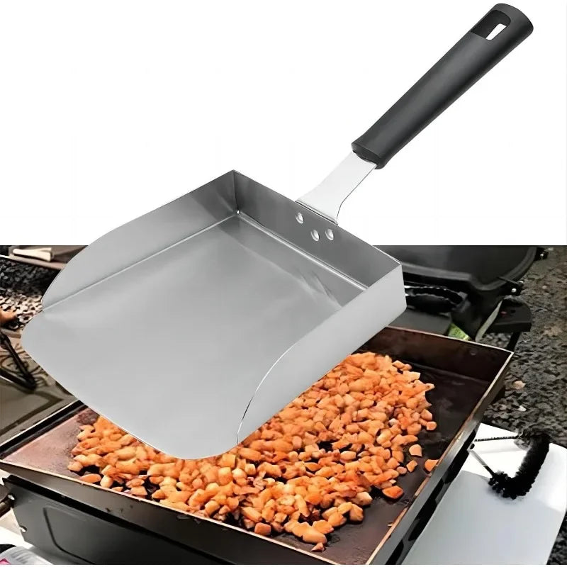 Stainless Steel Food Spatula BBQ Spatula Griddle Food Mover Multifunctional Food Shovel BBQ Tools Kitchen Accessories Outdoor