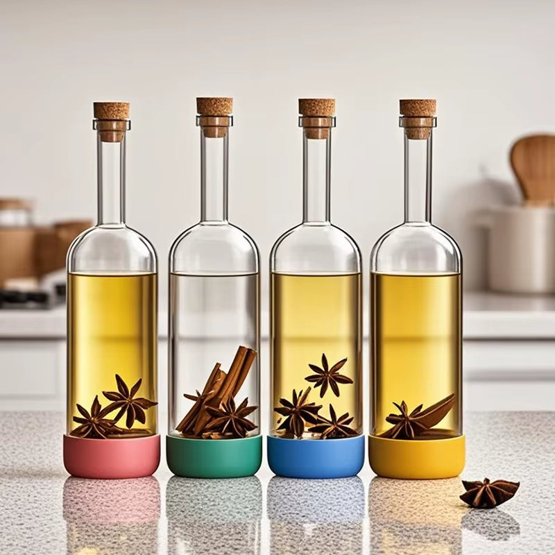 Creative Bubble Wine Bottle/Bar Juice Bottle/Cocktail Bottle/Oil Bottle with Scale Bartender Supplies 800ML 1PCS