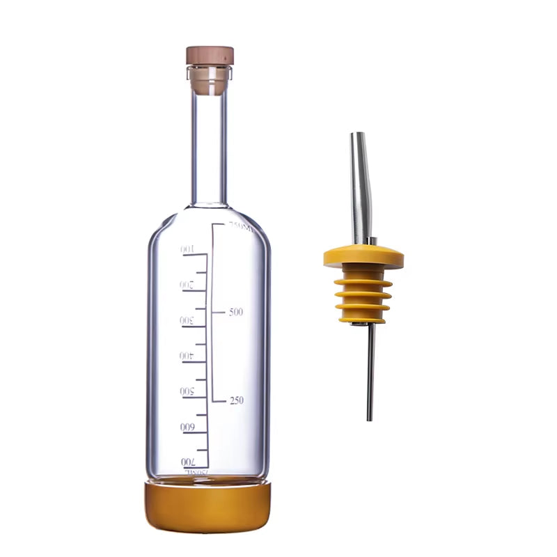 Creative Bubble Wine Bottle/Bar Juice Bottle/Cocktail Bottle/Oil Bottle with Scale Bartender Supplies 800ML 1PCS