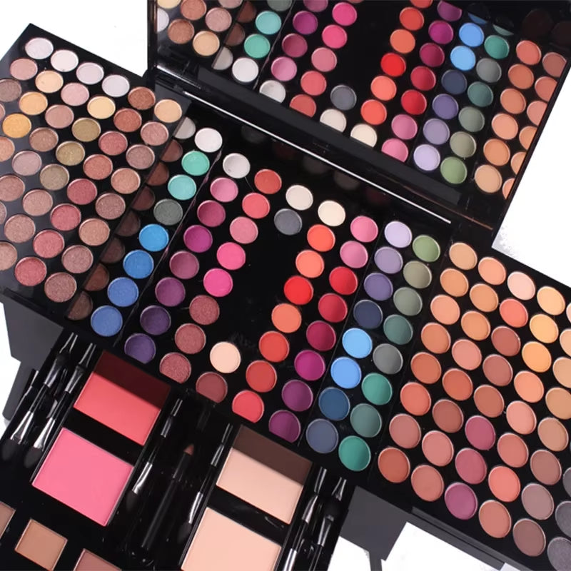 Miss Rose Professional 180 Color Eyeshadow Blush Cosmetic Foundation Face Powder Makeup Sets Eye Shadows Palette Makeup