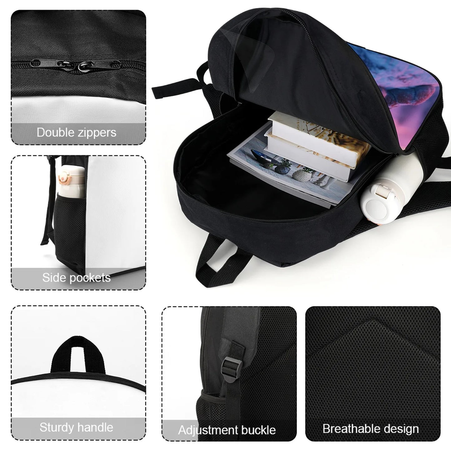 Lynx Aesthetic Sunset Mochila Escolar Printed Book Bag Elementary Student Bag 17 Inch School Backpack Bag