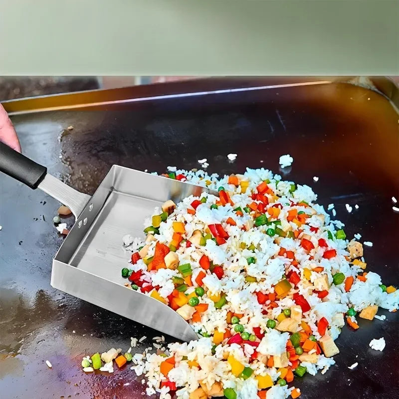 Stainless Steel Food Spatula BBQ Spatula Griddle Food Mover Multifunctional Food Shovel BBQ Tools Kitchen Accessories Outdoor