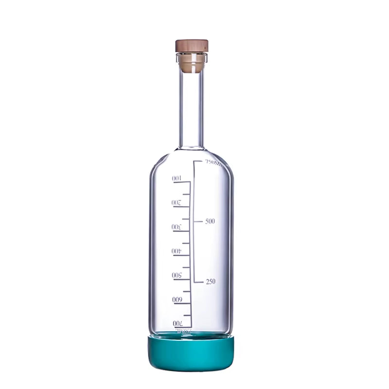 Creative Bubble Wine Bottle/Bar Juice Bottle/Cocktail Bottle/Oil Bottle with Scale Bartender Supplies 800ML 1PCS