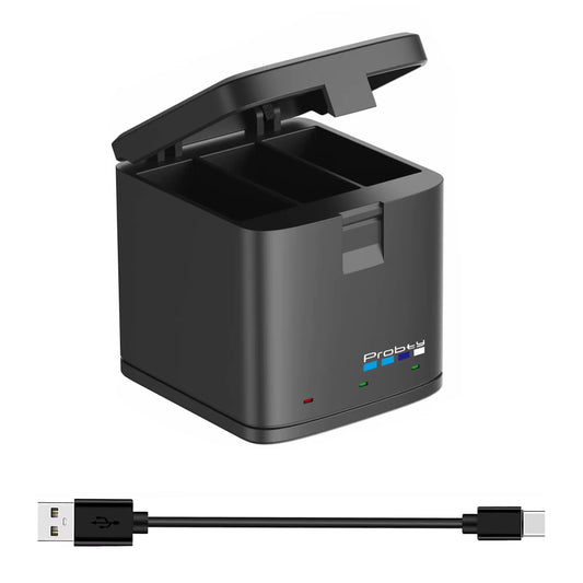 2280Mah for Gopro Hero 13 Battery+3-Slots Box Charger for Gopro Hero 13 Black Camera Accessories