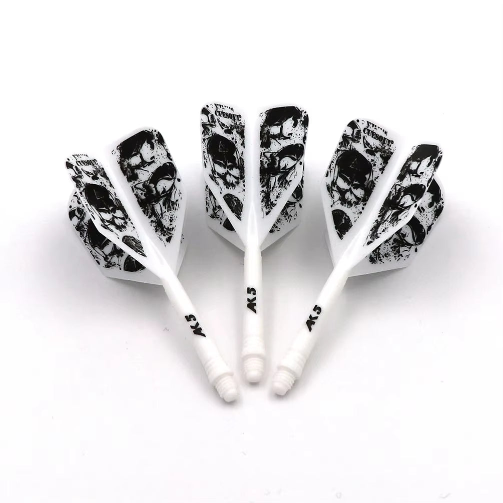 AK5 Integrated Dart Shaft Dart Flights Big Wing Shape-Size M-28Mm