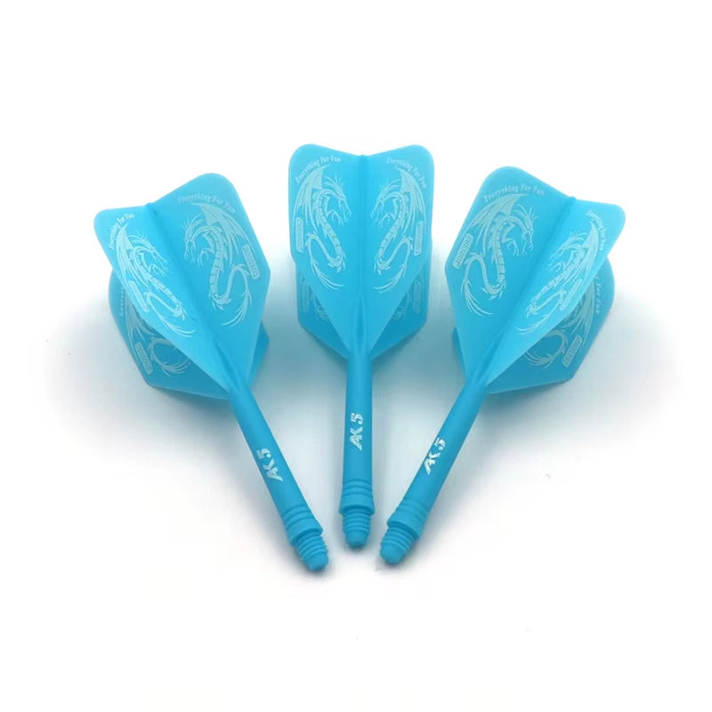 AK5 Integrated Dart Shaft Dart Flights Big Wing Shape-Size M-28Mm