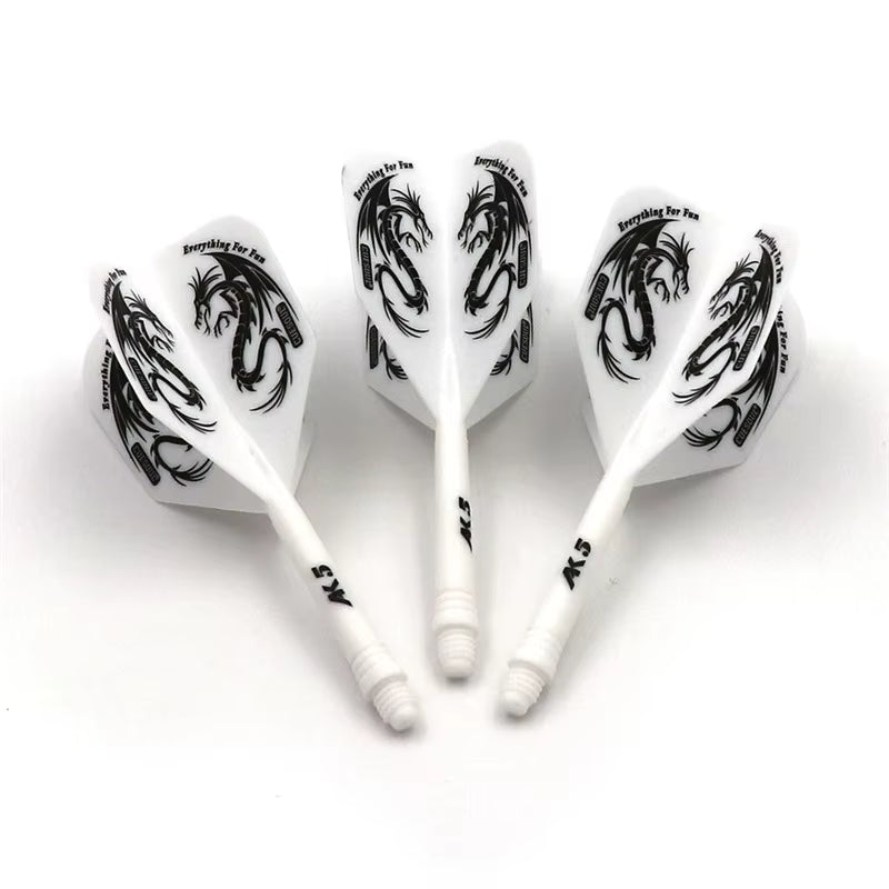 AK5 Integrated Dart Shaft Dart Flights Big Wing Shape-Size M-28Mm