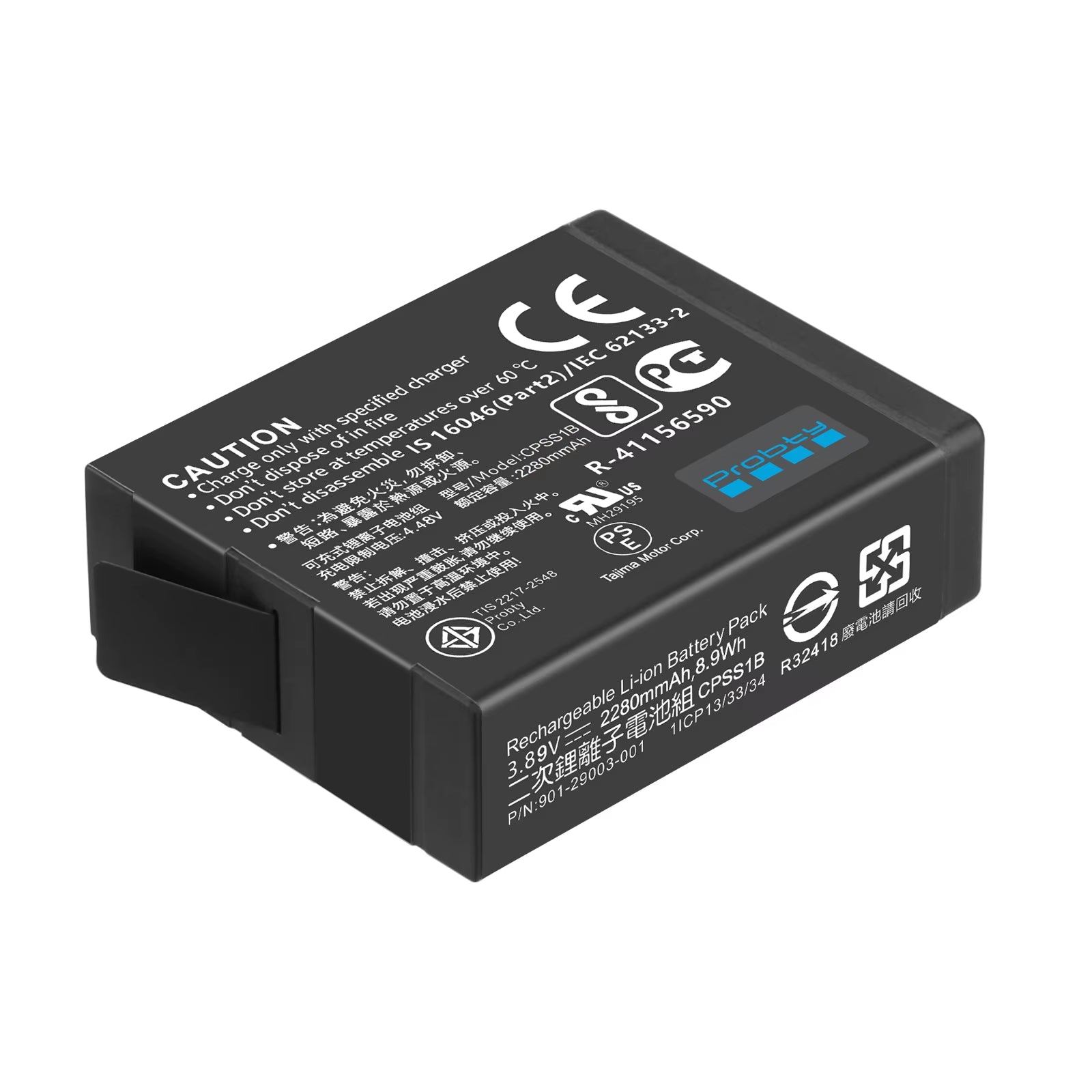 2280Mah for Gopro Hero 13 Battery+3-Slots Box Charger for Gopro Hero 13 Black Camera Accessories