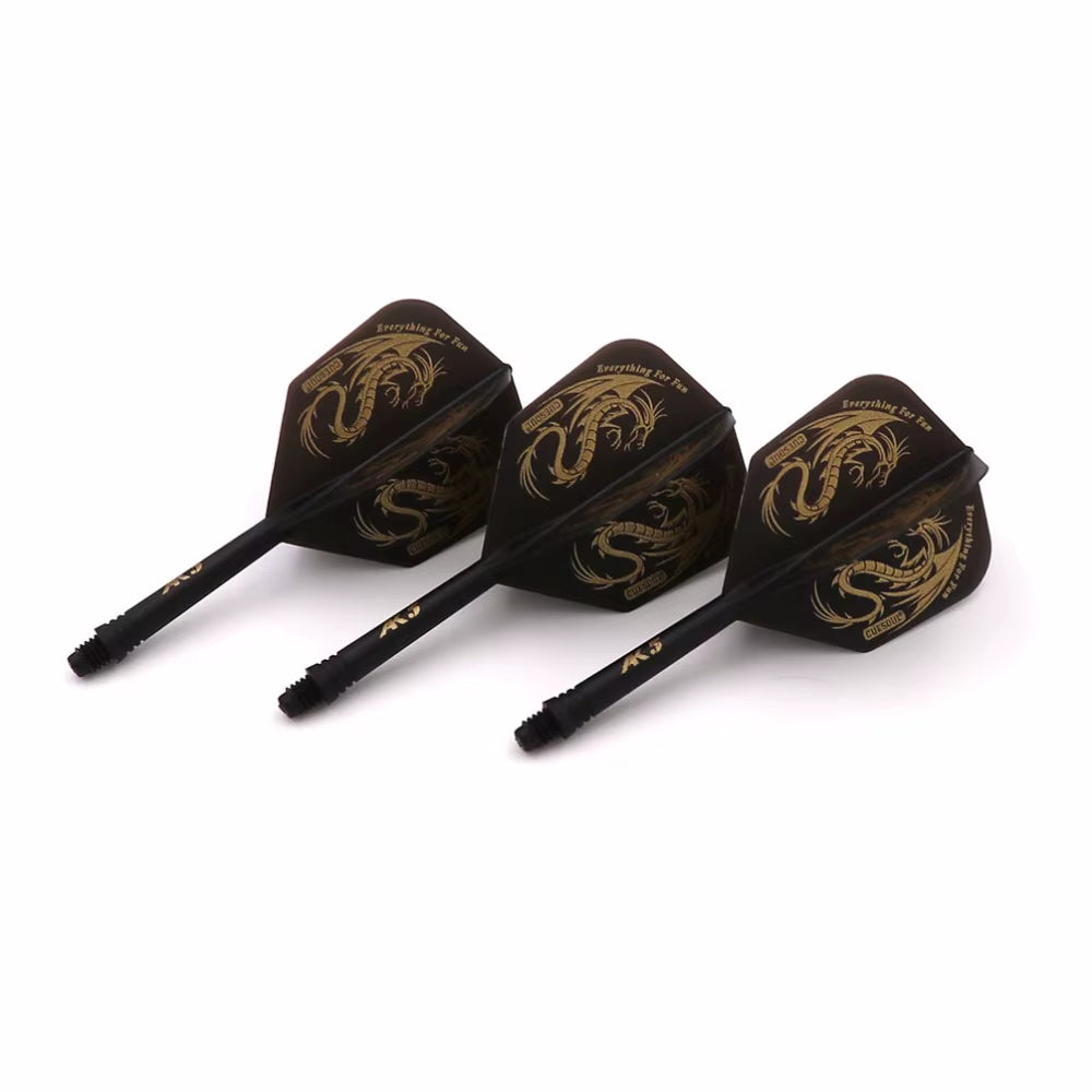 AK5 Integrated Dart Shaft Dart Flights Big Wing Shape-Size M-28Mm