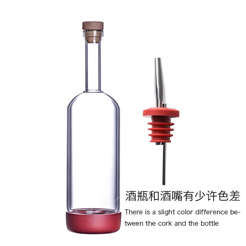 Creative Bubble Wine Bottle/Bar Juice Bottle/Cocktail Bottle/Oil Bottle with Scale Bartender Supplies 800ML 1PCS