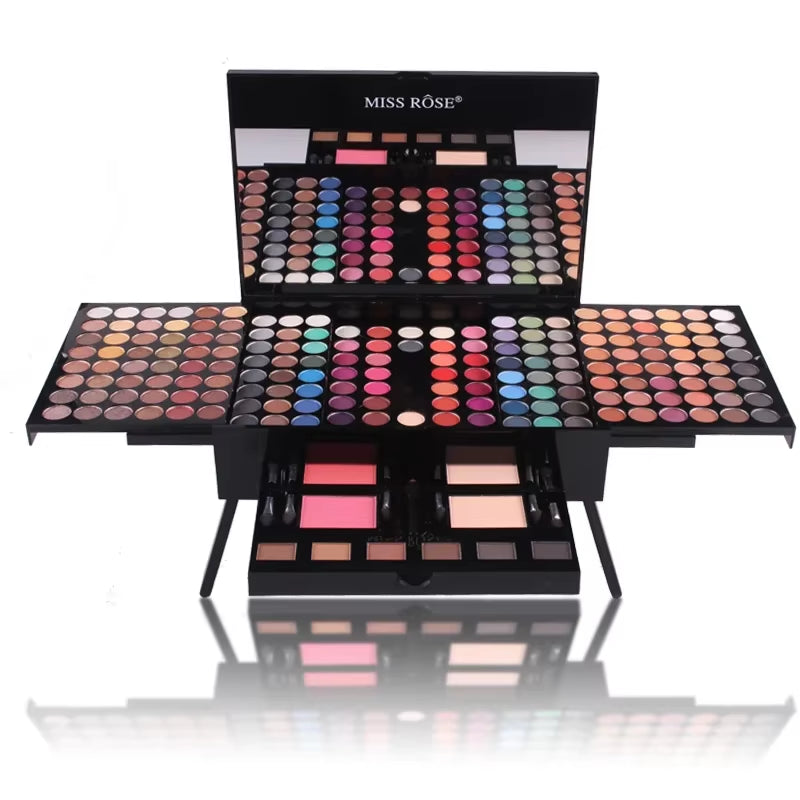 Miss Rose Professional 180 Color Eyeshadow Blush Cosmetic Foundation Face Powder Makeup Sets Eye Shadows Palette Makeup