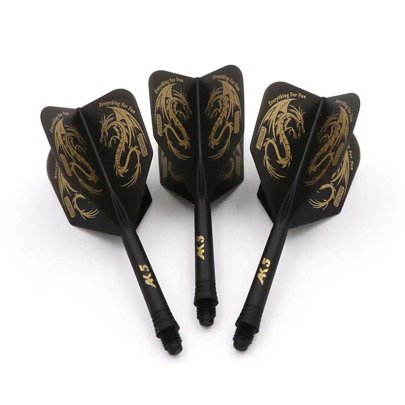 AK5 Integrated Dart Shaft Dart Flights Big Wing Shape-Size M-28Mm