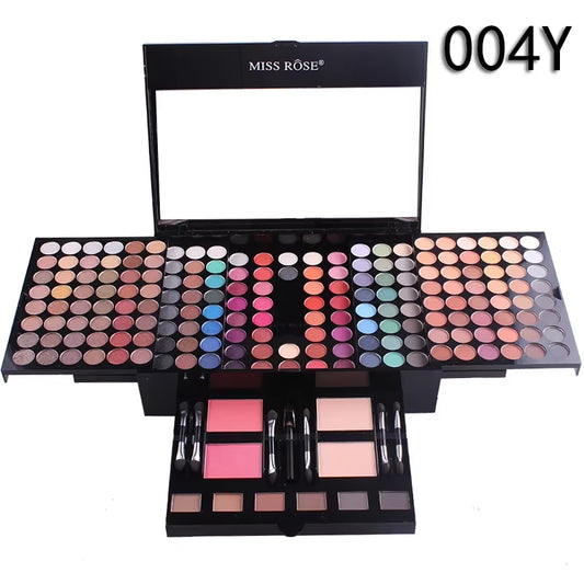 Miss Rose Professional 180 Color Eyeshadow Blush Cosmetic Foundation Face Powder Makeup Sets Eye Shadows Palette Makeup