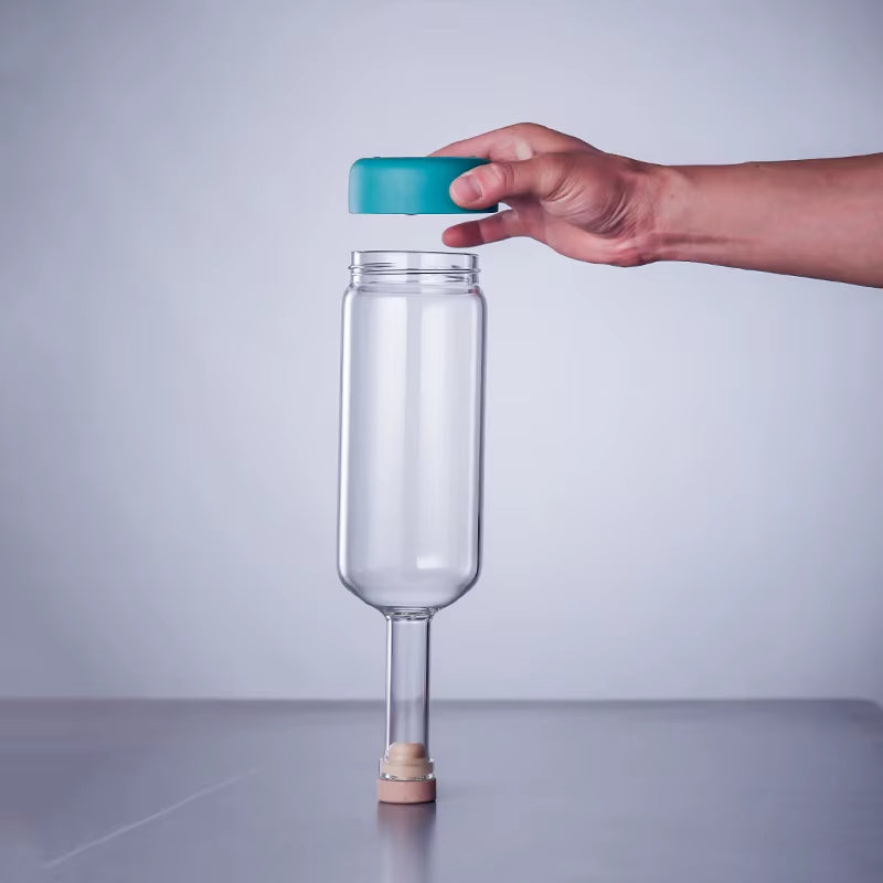 Creative Bubble Wine Bottle/Bar Juice Bottle/Cocktail Bottle/Oil Bottle with Scale Bartender Supplies 800ML 1PCS