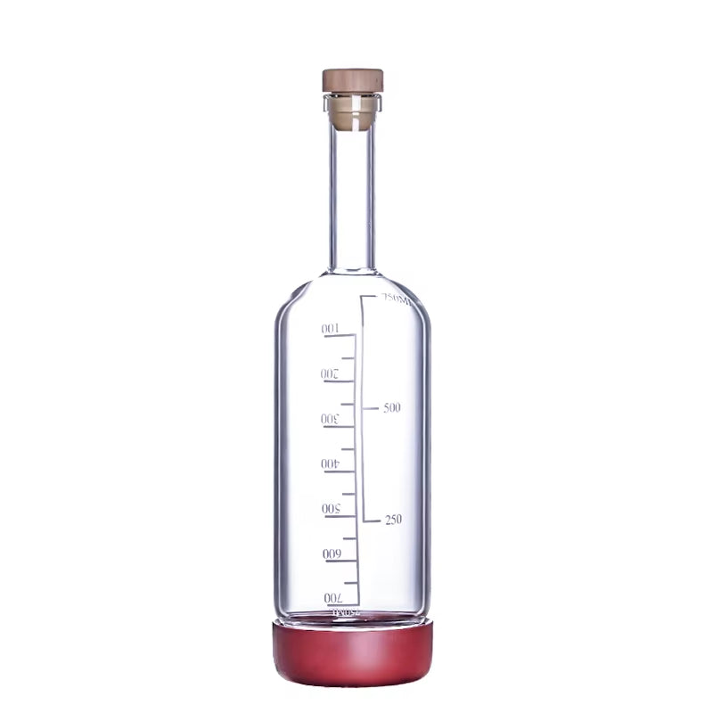 Creative Bubble Wine Bottle/Bar Juice Bottle/Cocktail Bottle/Oil Bottle with Scale Bartender Supplies 800ML 1PCS