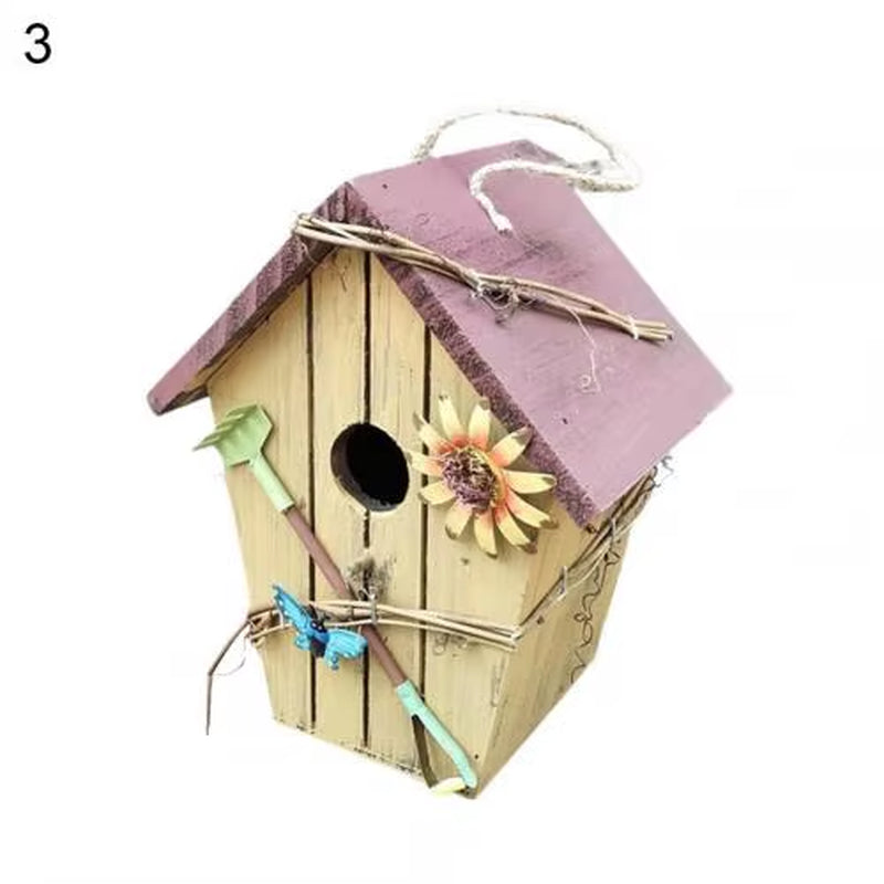 2021 New Style Bird House Birdcage Painting Outdoor Garden Hanging Cottage Feeder Nest Crafts Garden Supplies Products