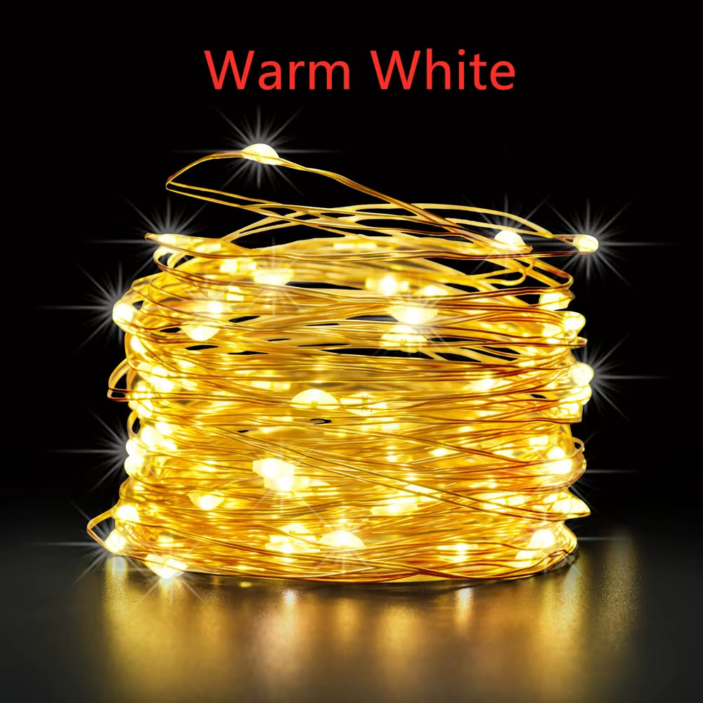 IR LED Outdoor Solar String Light IP65 with 8Mode Remote Control for Holiday Wedding Christmas Party Garland Solar Garden Light